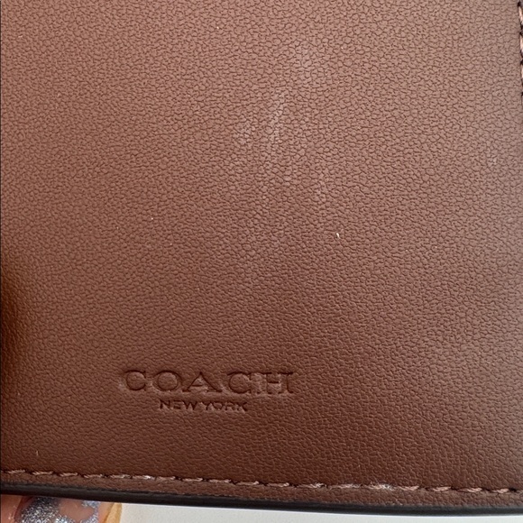 Coach Brown and Tan Signature Wallet - Picture 6 of 8